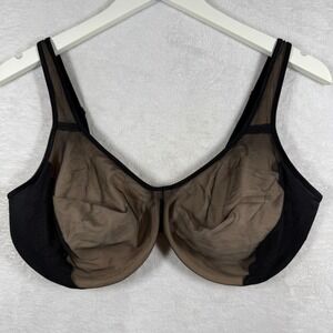 Self Expressions by Maidenform Black Nude Mesh Unlined Underwire Bra 40DD 7991‎